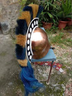 Medieval Greek Corinthian W  Plum Roman Knight Spartan Armor Helmet X-mass Gift