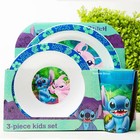 Disney Lilo   Stitch 3npc Plate And Cup Dinner Set Gift Trending Rare Find