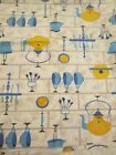 Destash Lot Of Vintage Cotton Fabrics Large Pieces Blue Colors Approx  7 Yards