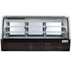 82  Black Curved Glass Refrigerated Deli Case