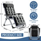 Mophoto Folding Zero Gravity Chair Lawn Recliner Reclining Patio With Pearl Mat