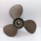 Rare Vintage Boat Propeller Prop 3 Blade Brass  Bronze 9 1 2  Dia  3 4  Shaft  