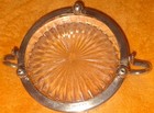 Vintage Silver Plated Footed Anur Plate Small Serving Dish W  Glass Insert Look