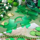  2 Pairs St  Patrick s Day Shamrock Sunglasses Green Leprechaun Outfit Classic