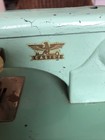 Vintage Casige Kids Toy Sewing Machine Manual Metal Green 8  Long  fabric
