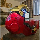 Autoking Iron Man Gold Mk5 Helmet Electronic Voice Activated Open close Mask New