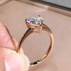 2 00 Ct Heart Cut Moissanite Women Solitaire Wedding Ring 14k Yellow Gold Finish