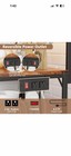 Kitchen Bakers Rack With Power Outlet  Microwave Oven Stand With Storage 4 Tiers
