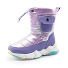 Boys Girls Winter Snow Boots Mid Calf Water Resistant Faux Fur Lined Warm Boots