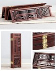 Vintage Chinese Carved Hardwood Mini Furniture Set   Folding Screen   Satin Box
