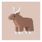 Half Forest  Reindeer Magnetic Half Toy 3 