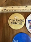 Lot Of 9 Political Button Pins Democratic Convention Carter Lanny Davis Morton