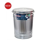 31 Gallon Galvanized Steel Round Metal Household Trash Can With Lid