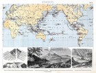 1874 Geology Map World Volcanoes Pacific Rim Vesuvius Fernandina Barren Islands