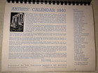1940 Artists Block Print Calendar By Chicago Society Of Artist gertrude porter 