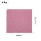 4pcs Cloth Napkins 16 5x16 5 Inches Cotton Linen Napkins With Fringe Dark Pink
