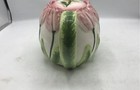 Seymour Mann Tulip Time Ceramic Tea Set  1987 Pink Tulip Teapot Creamer   Sugar