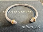 New davidyurmansilver18k gold 4mm cable Classic-pave Diamonds bracelet Size M