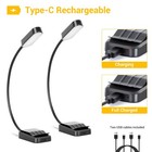 Rechargeable Book Light 2-pack  3 Color Options  Flexible Clip-on Led Lamp
