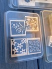Stampin Up Wood Mounted Rubber Stamp Set Lot Mixed Floral Flower Geometric 5 Set