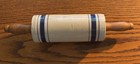 Vtg Advertising Western Stoneware Rolling Pin Blue Banded Rhodes Burford - Il