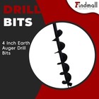 Earth Auger Drill Bits 4 6 8 10 12 Inch For Fence Post Hole Digger Gas Powered