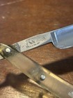 Vintage Double Duck Pearl Duck Straight Razor Germany Great Condition