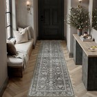 Black Runner Rug 2x8 Vintage Area Carpet Hallway Long Indoor Kitchen Washable   