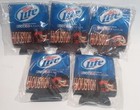 Lot Of 5 Rodeo Houston Bbq Miller Lite Beer Can  Cooler Coozie New Sealed 