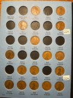 60 Coin Partial Set 1909 - 1940 Lincoln Wheat Cent In A  New Whitman Folder  22n