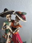Day Of The Dead Halloween Dancing Skeleton Mexican Couple 12  Resin Read
