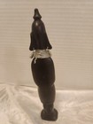 African Woman Wooden Hand Carved Statue Tribal Folk Art Figure Wood 8  Tall