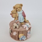      Cherished Teddies Musical Tune The Teddy Bears Picnic 107081 Porcelain Vntg