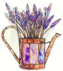 Floral Purple Lavender In Watering Can Window Sun Hanging Sun Catcher Suncatcher