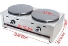 Commercial Double Pancake Maker Gas Crepe Machine Pan Griddle Nonstick 5 5kw