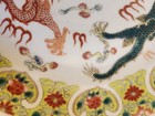 Antique Chinese Porcelain Rose Dragon Plate 19th Century