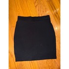 Bebe Black Gold Studded Geometric Mini Skirt