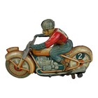 Vintage 1950 s Technofix Ge 258 Racing Motorcycle Tin Litho Toy  2 Germany