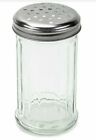 Set Of 2 - 12 Oz  Cheese Shaker Seasoning Dispenser  Glass  Perforated Steel Lid