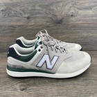 New Balance 574 V2 Men s Grey Green Suede Golf Sneakers Size 11 5 Mg574gg