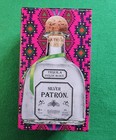 Patron Silver Tin Limited Edition Tin Pink Fuscia Mexico Aztec Design no Bottle