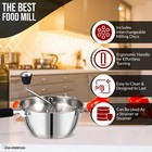 Durable Stainless Steel Food Mill - 3 Discs For Effortless Pureeing