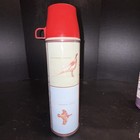 Vintage Game Birds Thermos Metal  Plastic Cover  13   Hunting