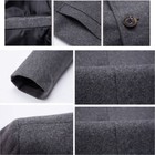 Men Jacket Warm Winter Trench Long Wool Coats Fashion Casual Outwear Overcoat