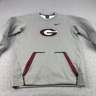 Georgia Bulldogs Sweatshirt Mens Small Gray Nike Pullover Crew Neck Ncaa