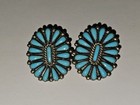 Francis M Begay Navajo Sterling Silver Turquoise Earrings F M Begay Post As Is