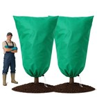 4 Packs Winter Plant Covers Freeze Frost Protection Bag With Zipper   Drawstring