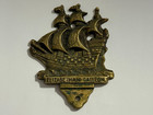 Vintage Set Brass Nautical Ship Wall Elizabethan Galleon Decor Boat Door