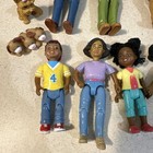 African American Loving Family Doll Figures Mom Dad  Kids Babies Lot   Pets