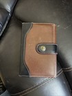 Vintage 1993 Leather 6 Ring Organizer Planner Address Book 7 5 X5 Snap Front 